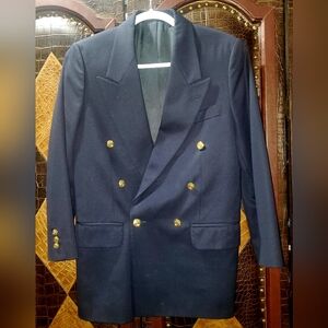 Oscar de la Renta Tailored Blazer Jacket Navy 36S